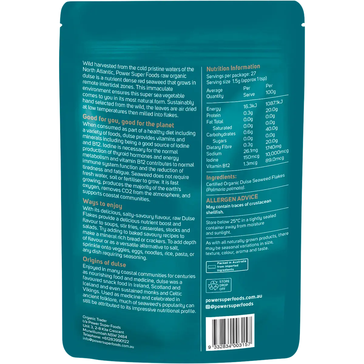 Power Super Foods Organic Dulse Flakes