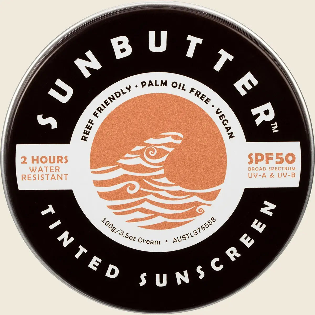 SunButter Tinted SPF50 Reef Safe Face Sunscreen 100g SunButter
