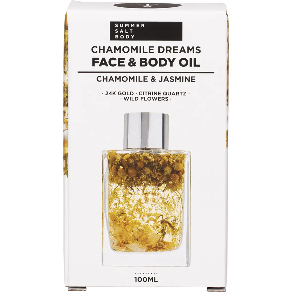 Summer Salt Body Face & Body Oil With 24K Gold Chamomile Dream - Citrine Quartz 100ml — official UHP product image 3