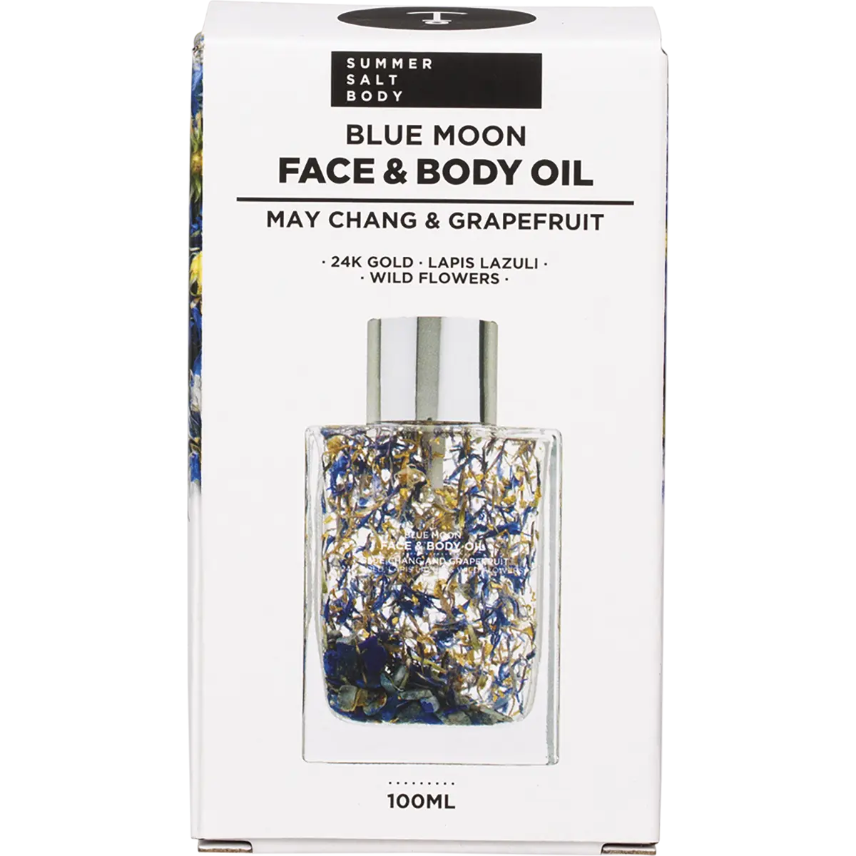 Summer Salt Face & Body Oil With 24K Gold Blue Moon - Lapis Lazuli 100ml — official UHP product image 3