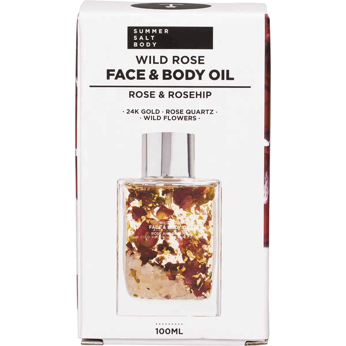 Summer Salt Face & Body Oil With 24K Gold Wild Rose - Rose Quartz 100ml — official UHP product image 3