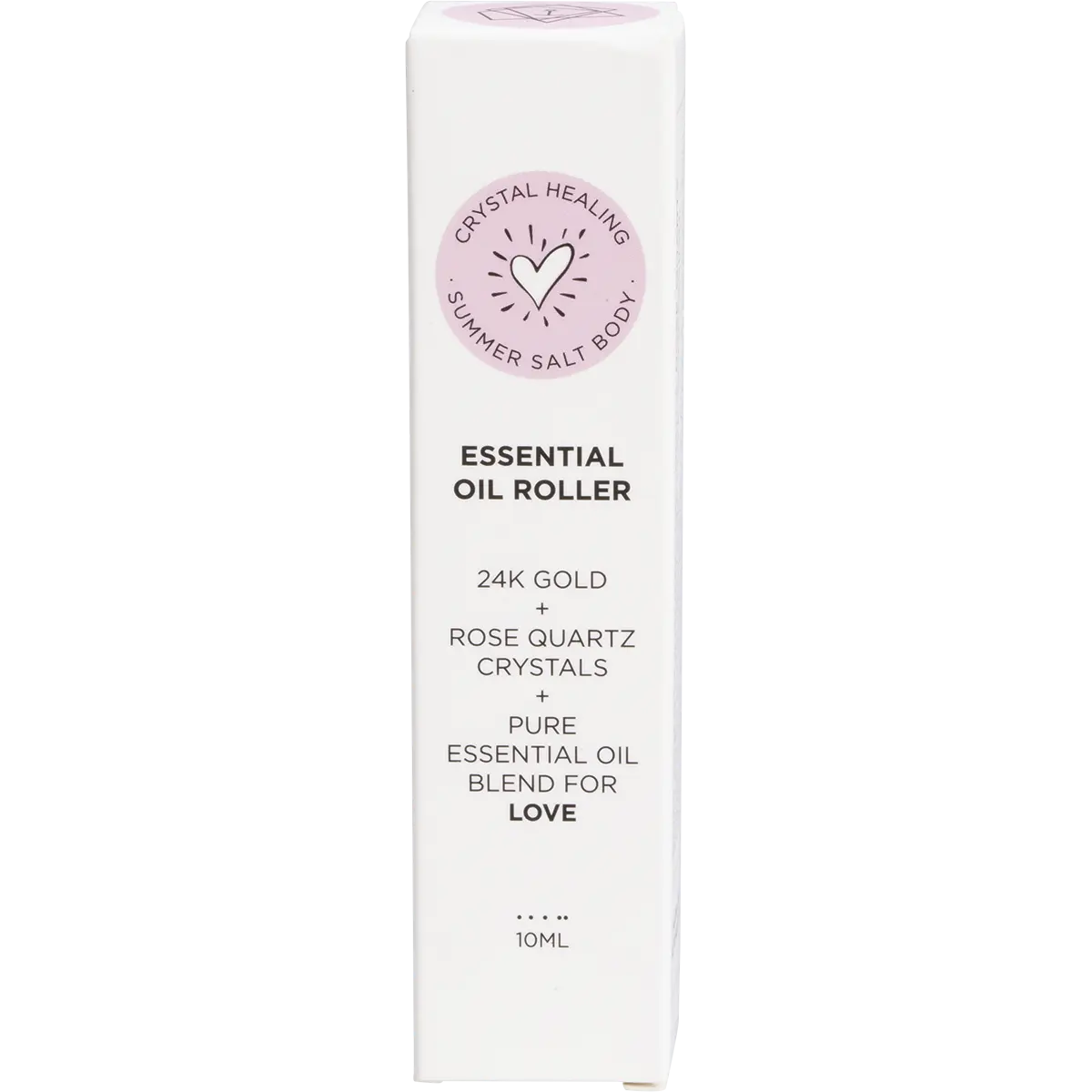 Summer Salt Body Essential Oil Roller With 24K Gold Love - Rose Quartz Crystals 10ml — official UHP product image 5