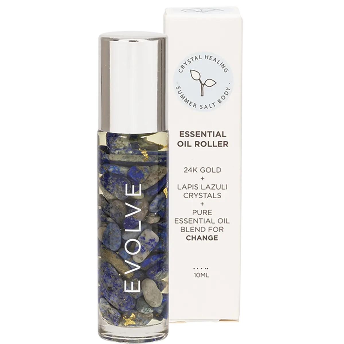 Summer Salt Body Essential Oil Roller 24K Gold Evolve Lapis Lazuli 10ml