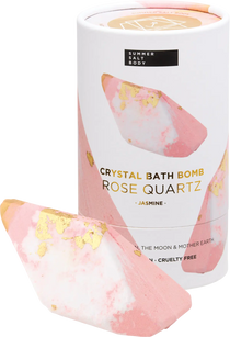 Summer Salt Body Crystal Bath Bomb Rose Quartz 110g — front pack image (UHP)