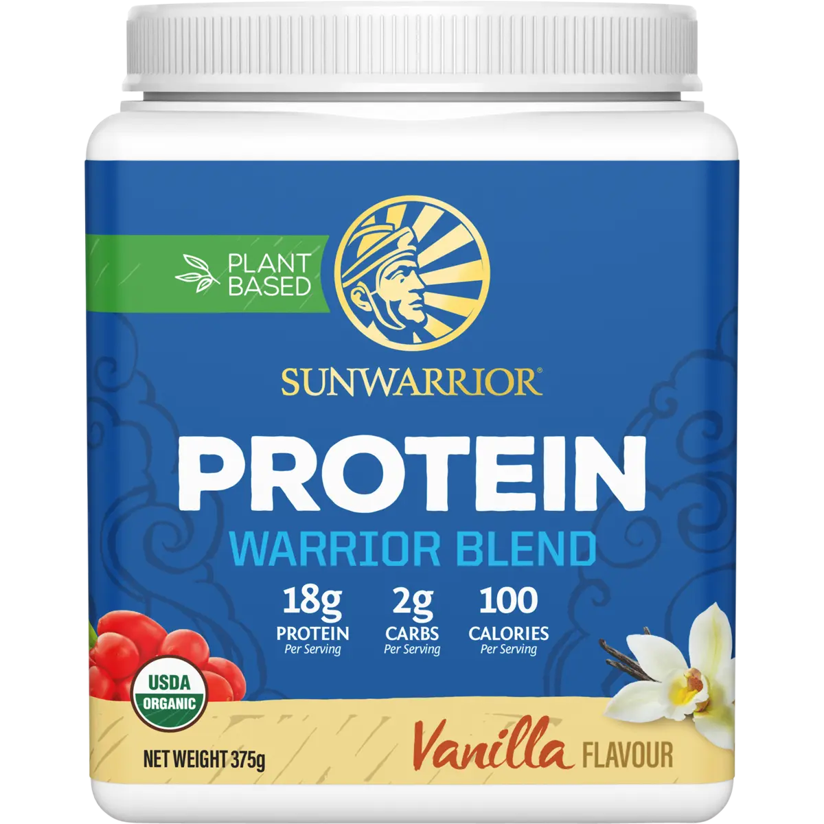 Sunwarrior Protein Powder Warrior Blend Vanilla — front pack image (UHP)
