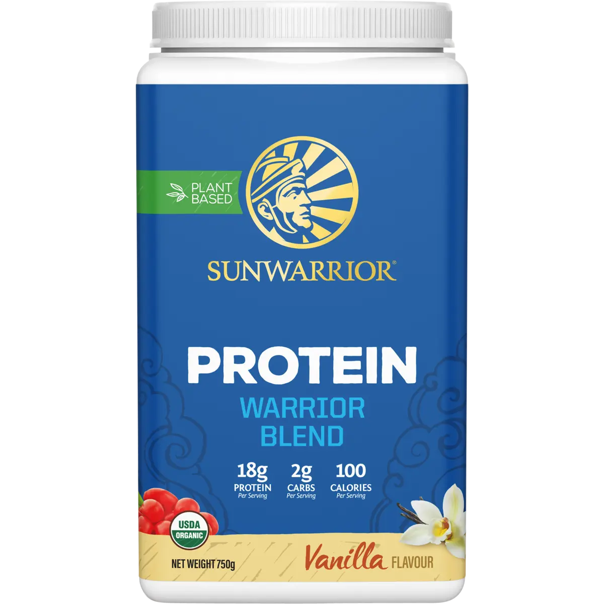 Sunwarrior Protein Powder Warrior Blend Vanilla — official UHP product image 2