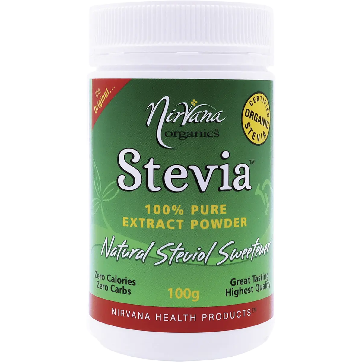 Nirvana Organics Stevia 100% Pure Extract Powder — official UHP product image 2