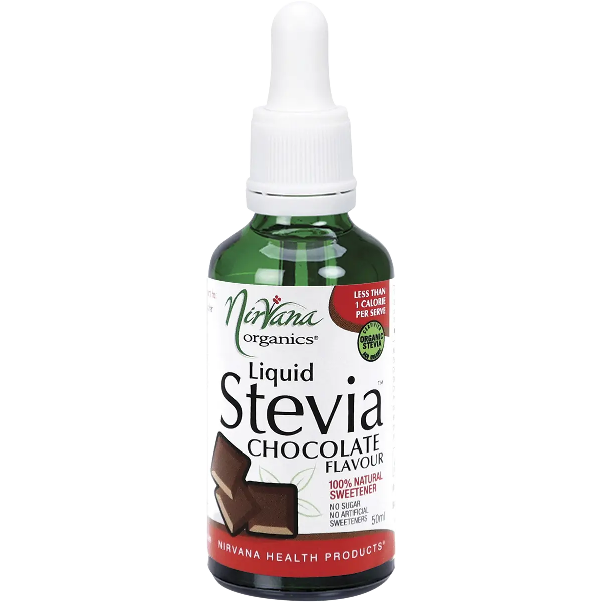 Nirvana Organics Liquid Stevia Chocolate 50ml — front pack image (UHP)