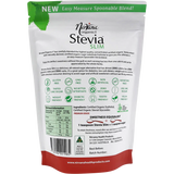 Nirvana Organics Stevia & Erythritol Sweetener Stevia Slim Spoonable — back pack image (UHP)