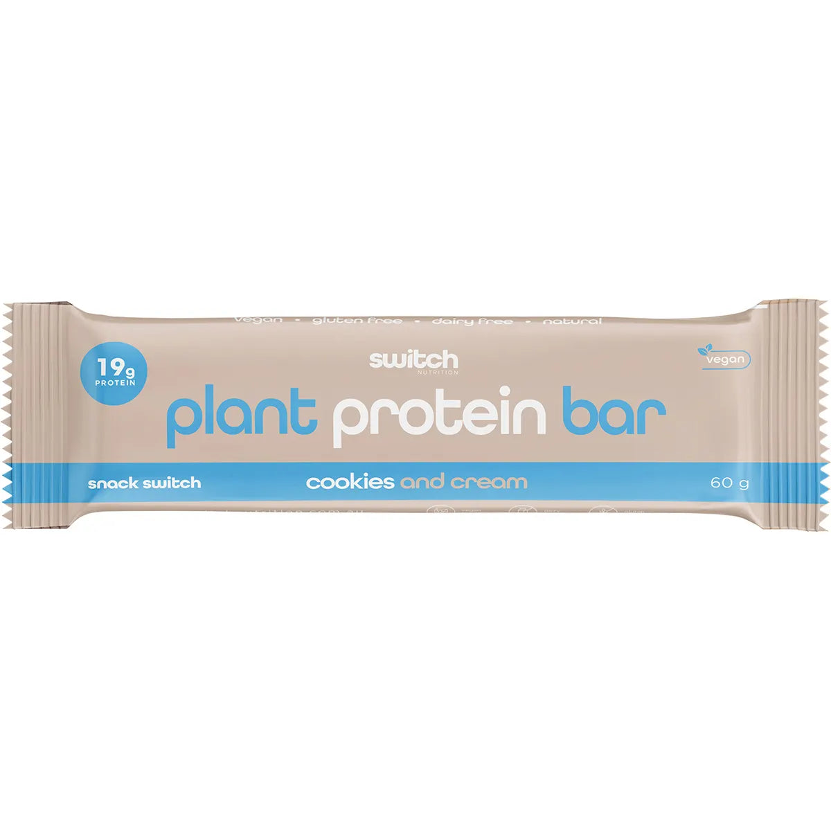 Switch Nutrition Plant Protein Bar Cookies and Cream 12x60g