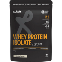 Switch Nutrition Perform Whey Protein Isolate Hasta Cert Vanilla 750g — replacement front image (official Switch Nutrition)