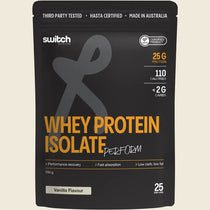 Switch Nutrition Perform Whey Protein Isolate Hasta Cert Vanilla 750g Switch Nutrition