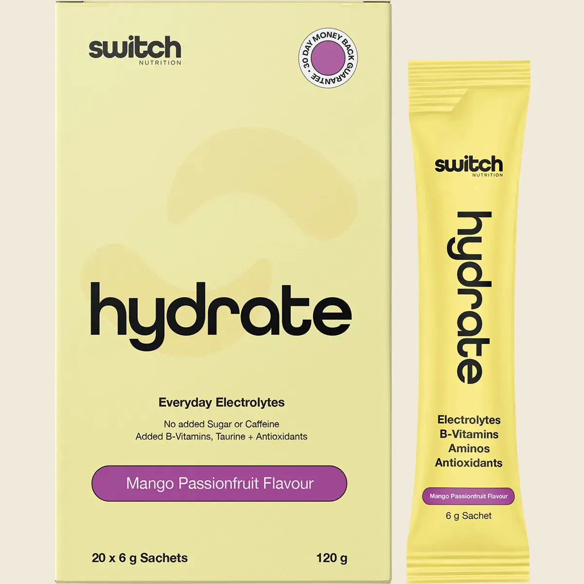 Switch Nutrition Hydrate Everyday Sugar Free Electrolytes Mango Passionfruit