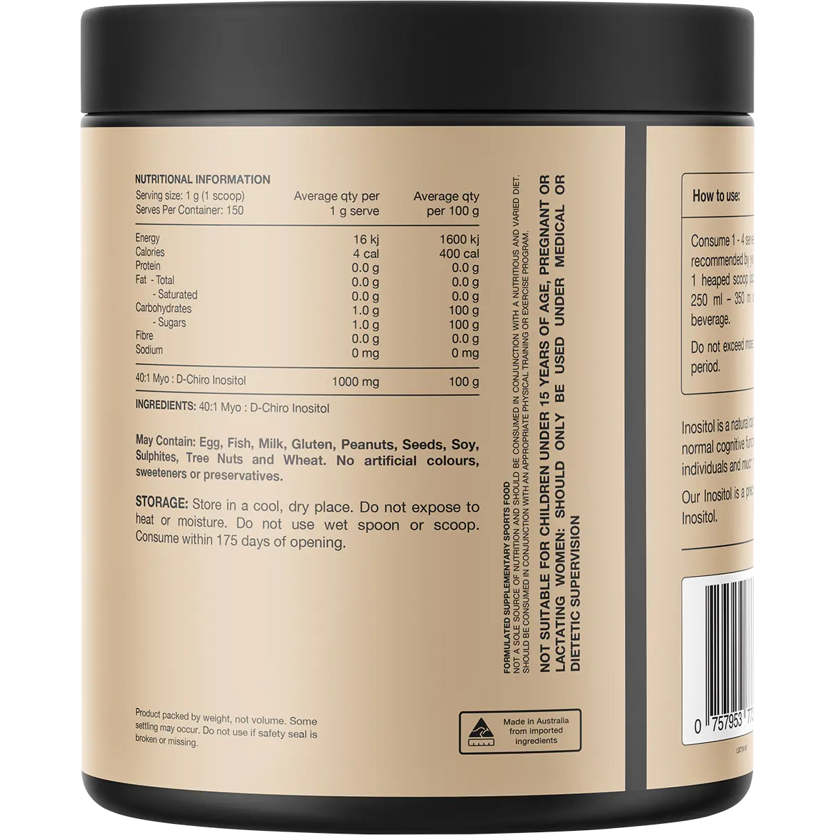 Switch Nutrition Inositol 40:1 MYO : D-Chiro Inositol
