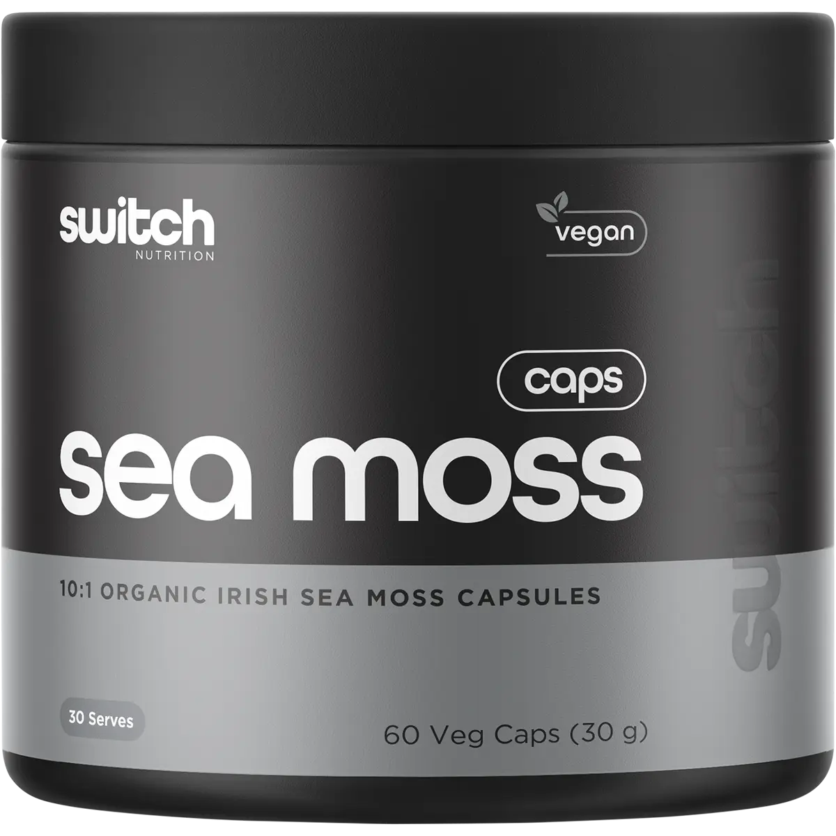 Switch Nutrition Sea Moss 10:1 Organic Irish Sea Moss Capsules 60 Caps by Switch Nutrition