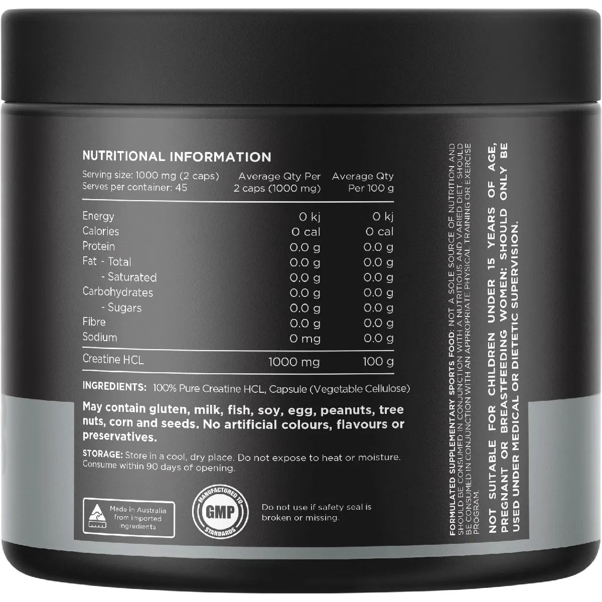 Switch Nutrition Creatine 100% Pure HCL 90 Caps