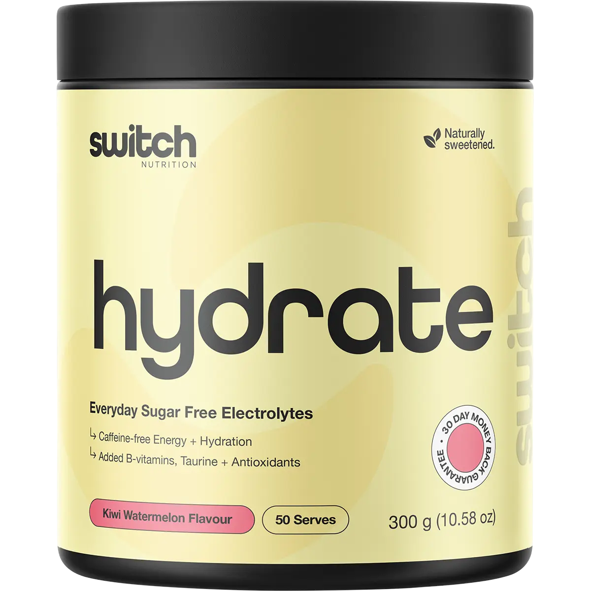 Switch Nutrition Hydrate Electrolytes No Added Sugar Kiwi Watermelon — front pack image (UHP)