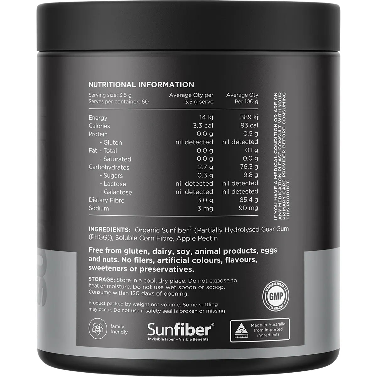 Switch Nutrition Fibre+ Unflavoured 210g