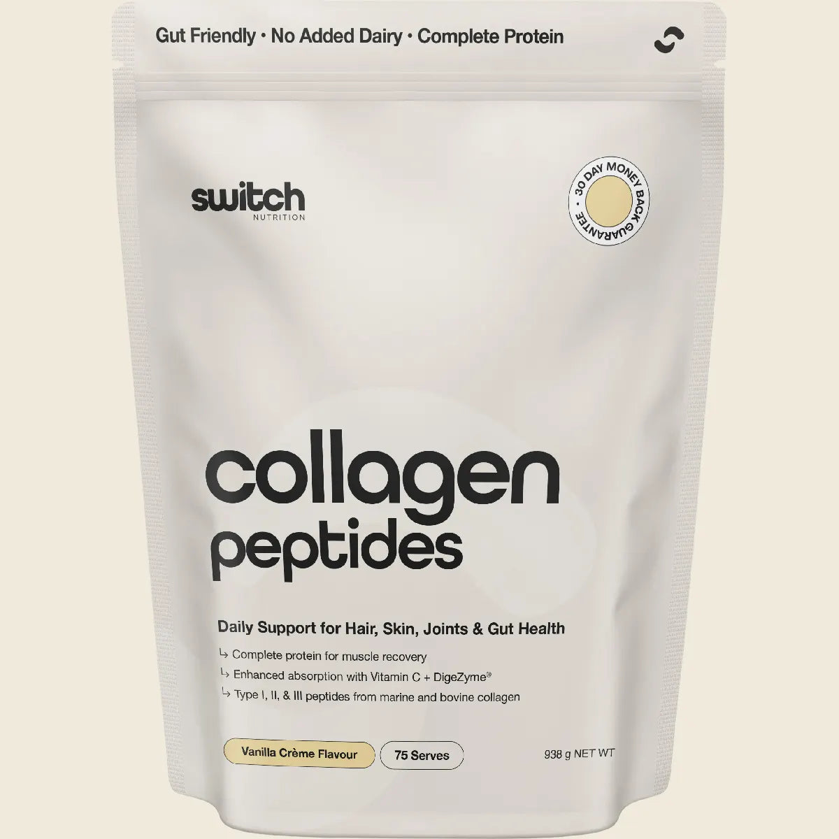 Switch Nutrition Hydrolysed Collagen Protein Vanilla Creme Switch Nutrition