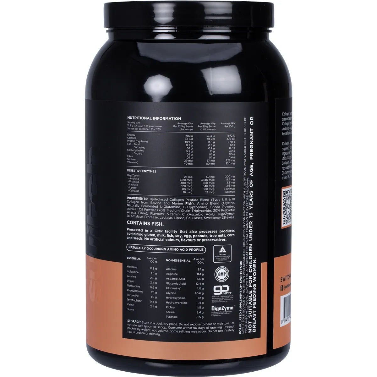 Switch Nutrition Hydrolysed Collagen Protein  Rich Chocolate