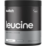 Switch Nutrition Leucine 100% Pure L-Leucine Unflavoured 200g — replacement front image (official Switch Nutrition)
