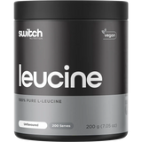Switch Nutrition Leucine 100% Pure L-Leucine Unflavoured 200g — replacement front image (official Switch Nutrition)