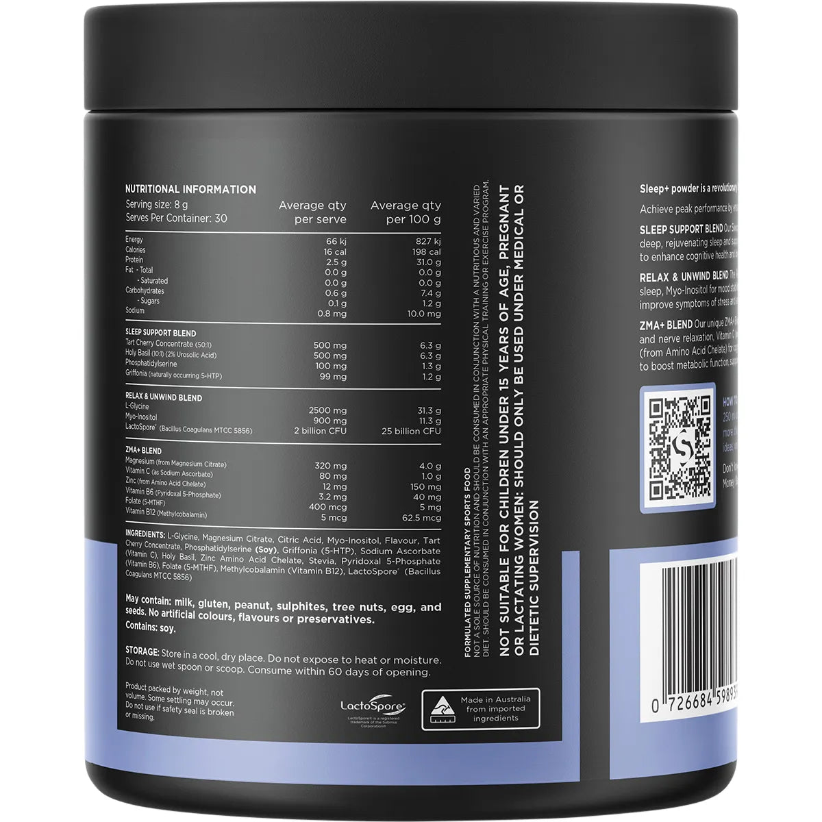 Switch Nutrition Sleep+ Magnesium Tropical Fruit 240g