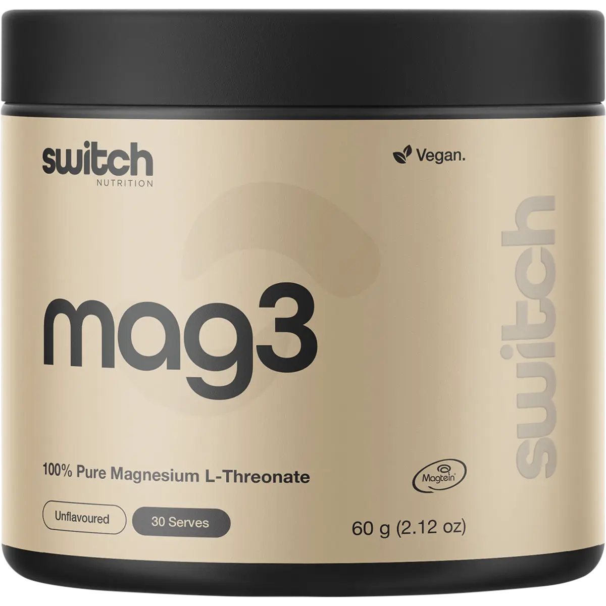 Switch Nutrition Mag3 100% Pure Magnesium L-Threonate 60g — front pack image (UHP)