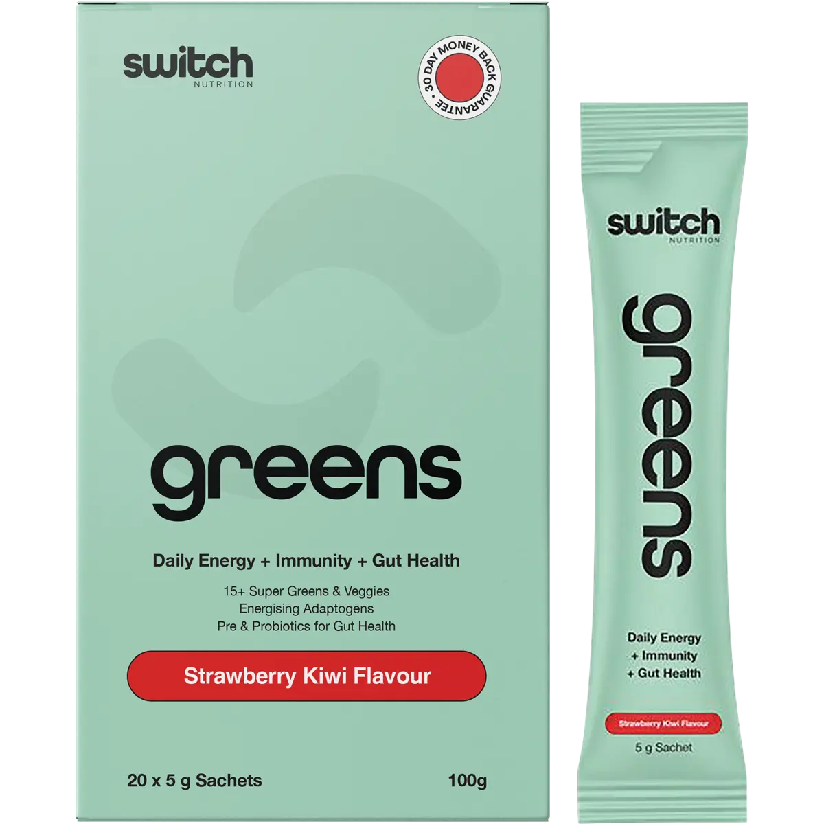 Switch Nutrition Greens Strawberry Kiwi — official UHP product image 2