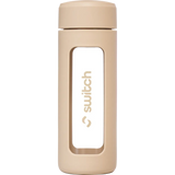 Switch Nutrition Glass Water Bottle with Tea Strainer 460ml — replacement front image (official Switch Nutrition)