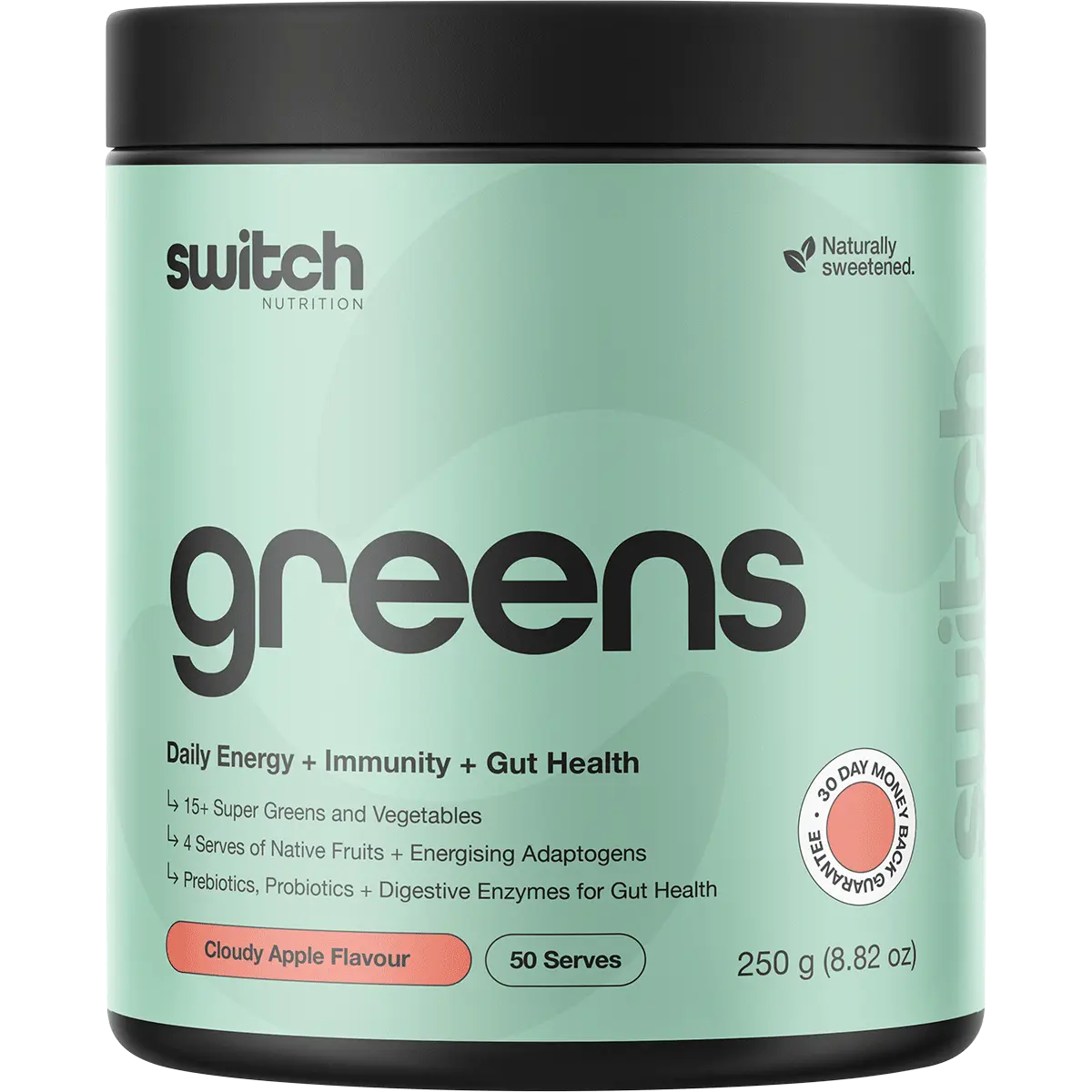Switch Nutrition Greens Cloudy Apple — replacement front image (official Switch Nutrition)