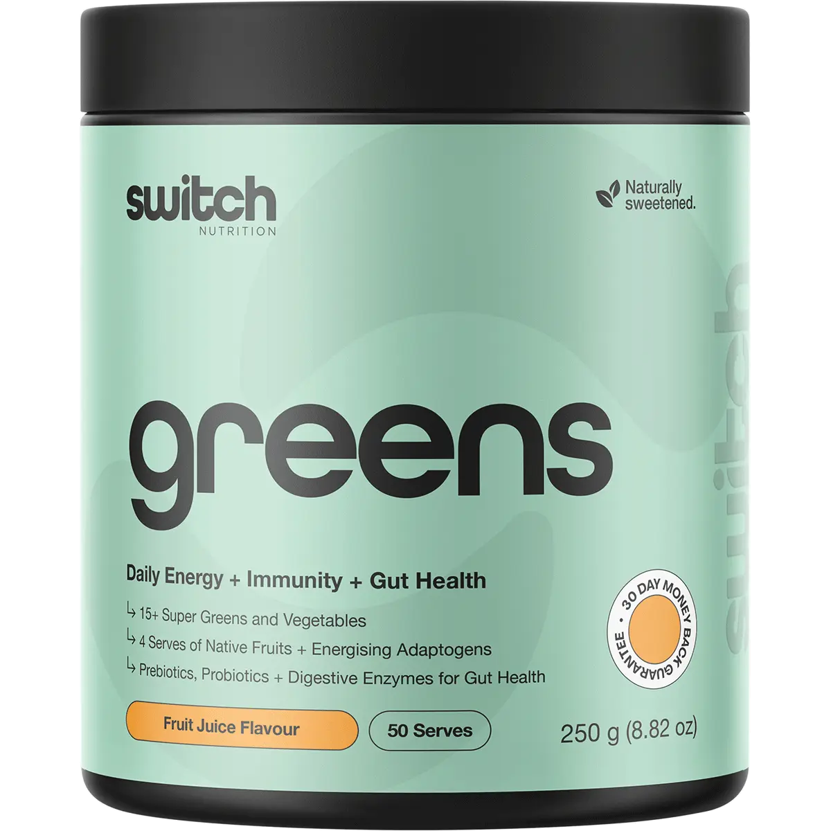 Switch Nutrition Greens Fruit Juice — replacement front image (official Switch Nutrition)