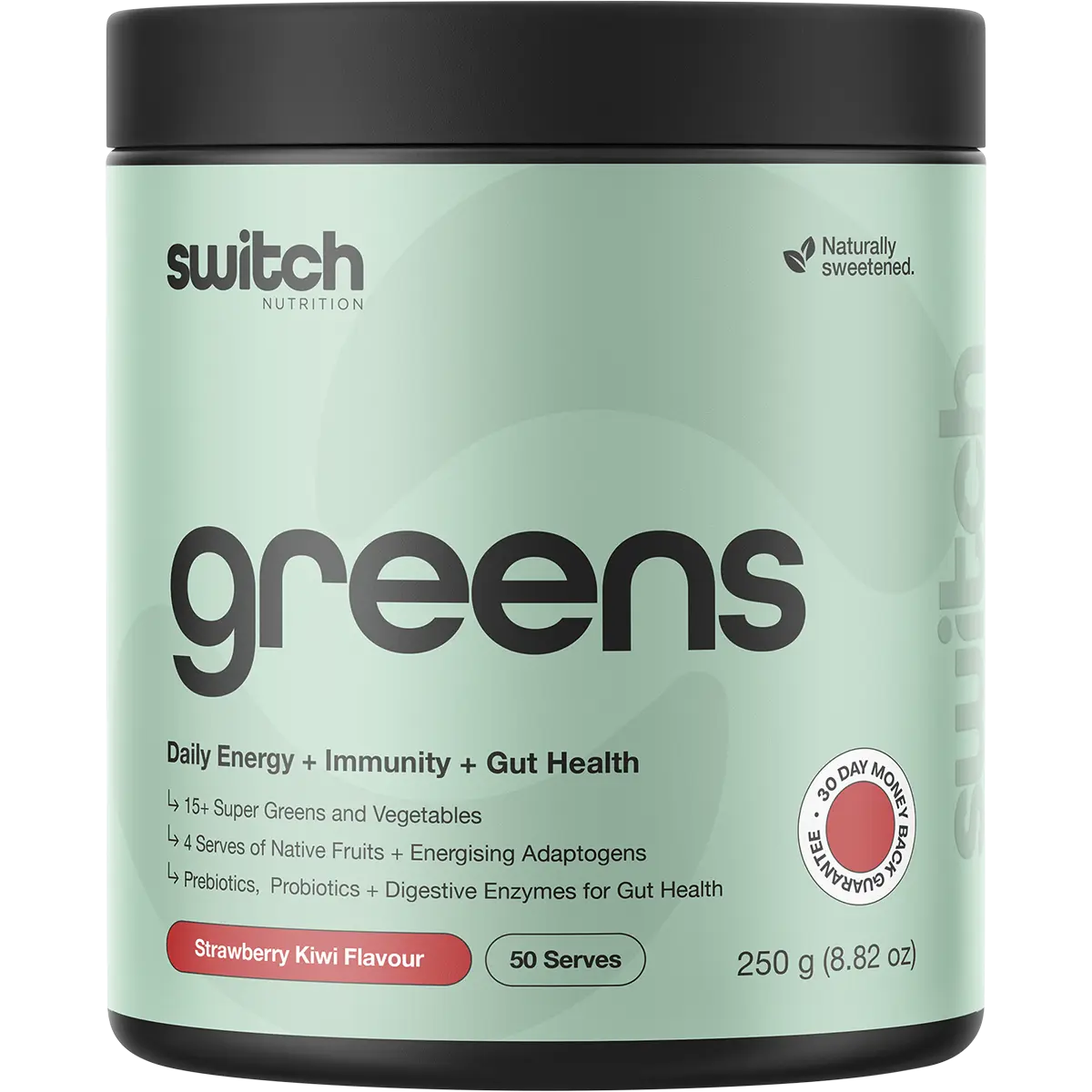 Switch Nutrition Greens Strawberry Kiwi — replacement front image (official Switch Nutrition)