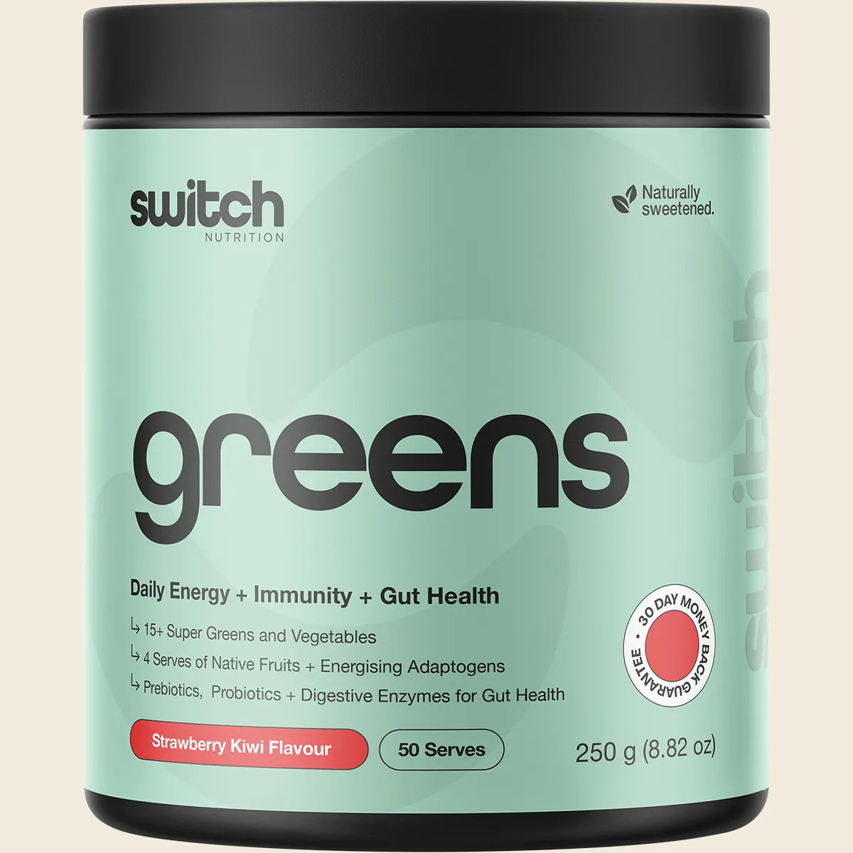 Switch Nutrition Greens Strawberry Kiwi 250g Switch Nutrition