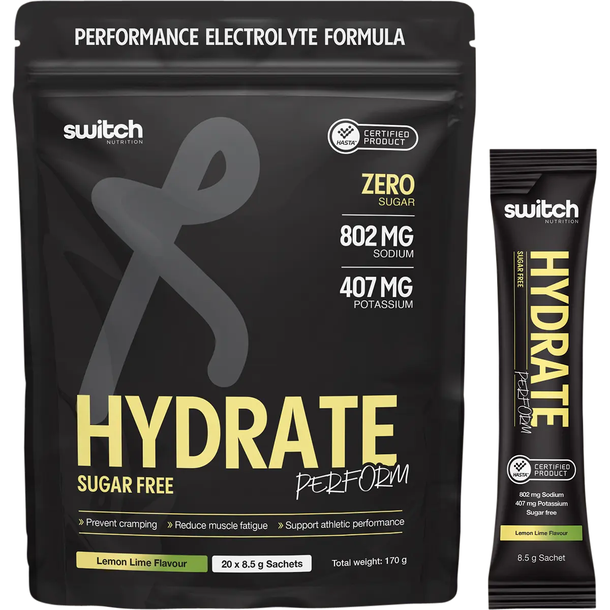 Switch Nutrition Hydrate Perform Sugar Free Lemon Lime — official UHP product image 2