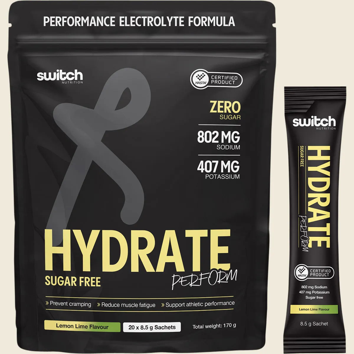 Switch Nutrition Hydrate Perform Sugar Free Lemon Lime
