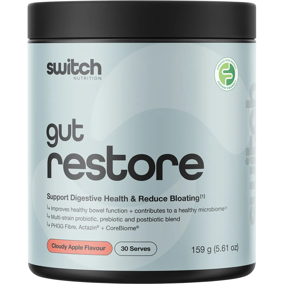 Switch Nutrition Gut Restore Cloudy Apple 159g — front pack image (UHP)