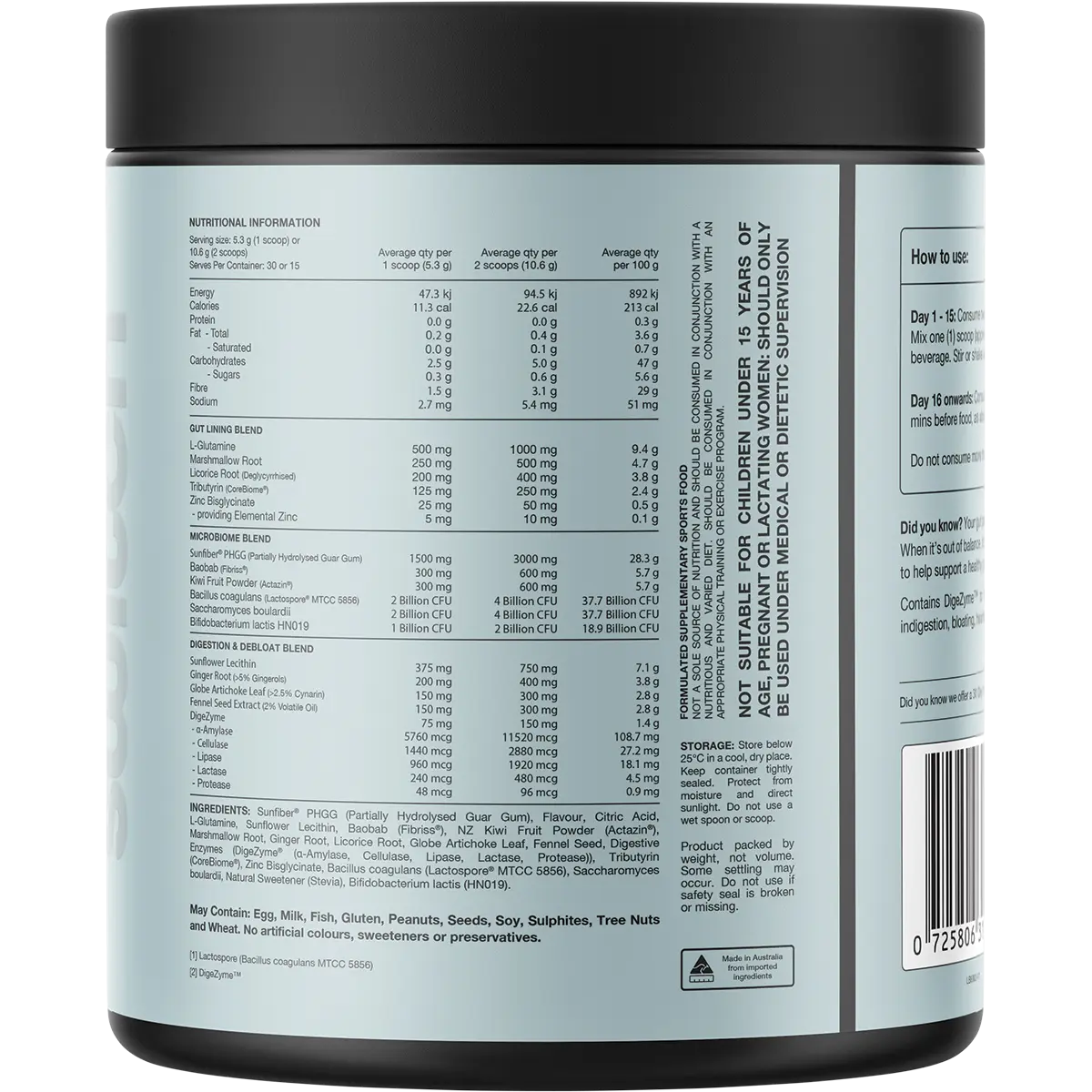 Switch Nutrition Gut Restore Natural 159g — secondary image (UHP Image2)