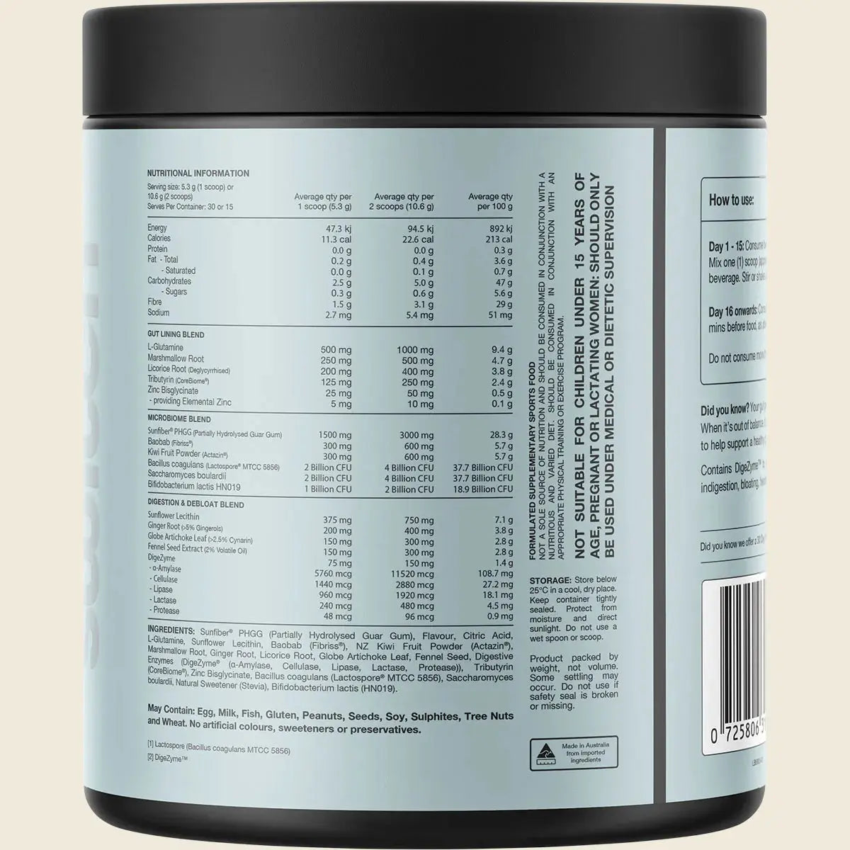 Switch Nutrition Gut Restore Natural 159g Switch Nutrition