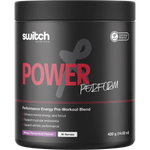 Switch Nutrition Power Perform Pre-Workout Blend Mango Passionfruit 420g — replacement front image (official Switch Nutrition)