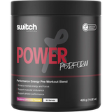 Switch Nutrition Power Perform Pre-Workout Blend Raspberry Lemonade 420g — replacement front image (official Switch Nutrition)