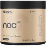 Switch Nutrition NAC 100% N-Acetyl L-Cysteine 60 Caps — replacement front image (official Switch Nutrition)