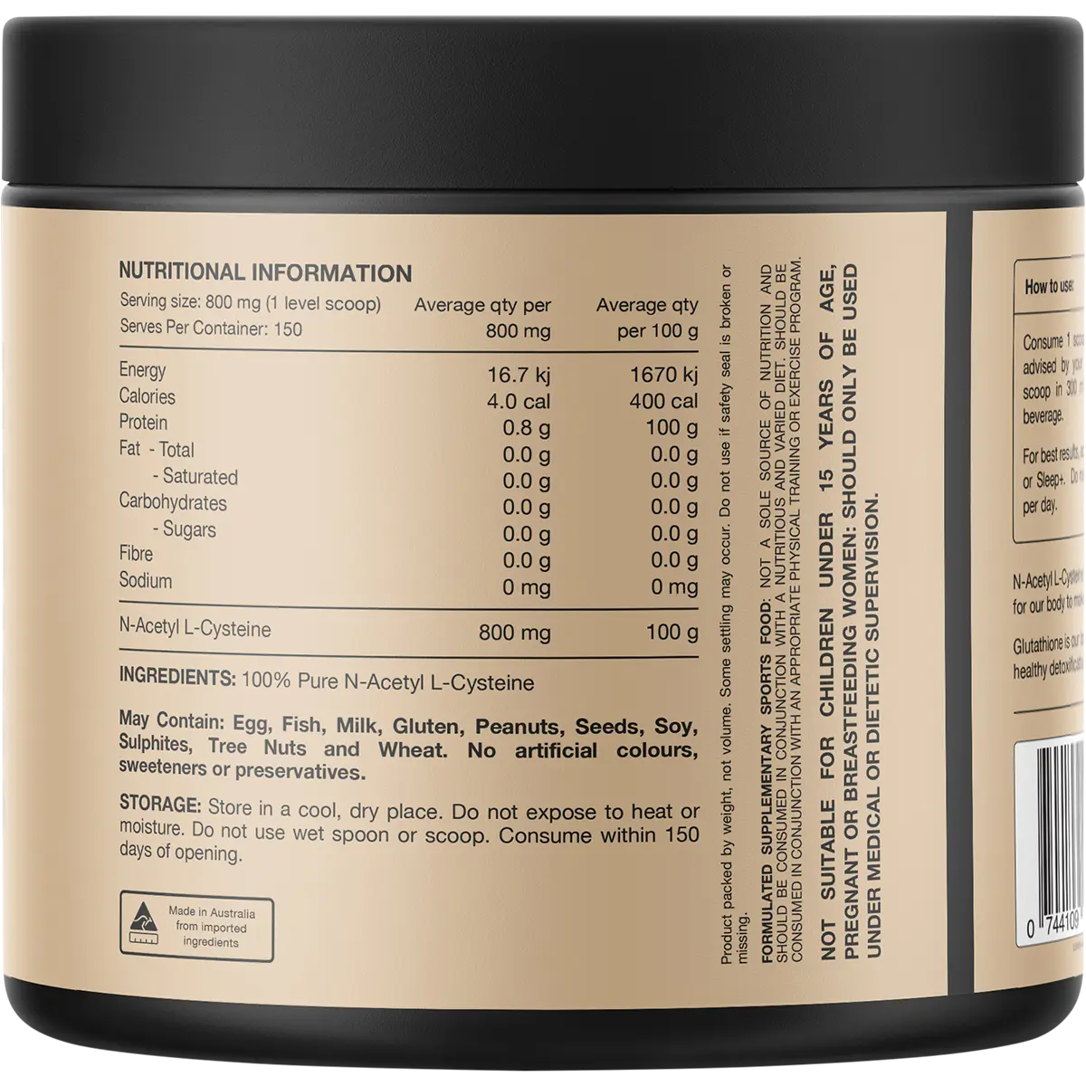 Switch Nutrition NAC 100% N-Acetyl L-Cystine Unflavoured 120g
