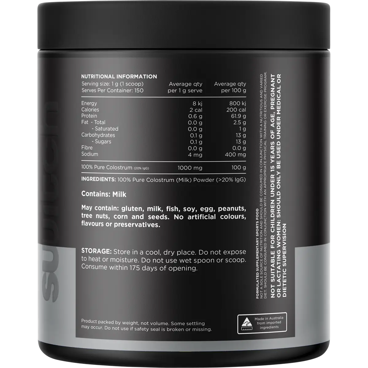 Switch Nutrition 100% Pure Colostrum Powder 150g