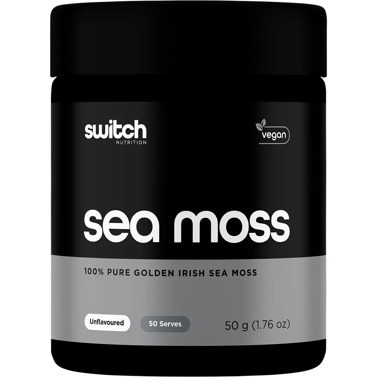 Switch Nutrition 100% Pure Golden Irish Sea Moss 50g — front pack image (UHP)