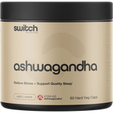 Switch Nutrition KSM-66®Ashwagandha (Withania somnifera) Capsules 60 Caps — front pack image (UHP)
