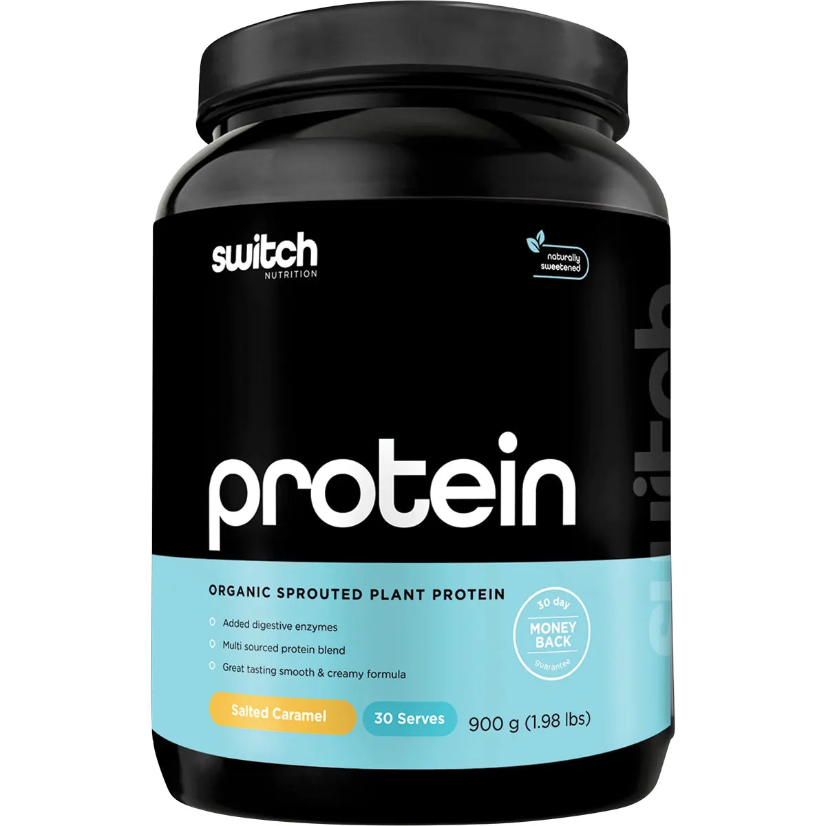 Switch Nutrition Protein Organic Sprouted Plant Salted Caramel 900g