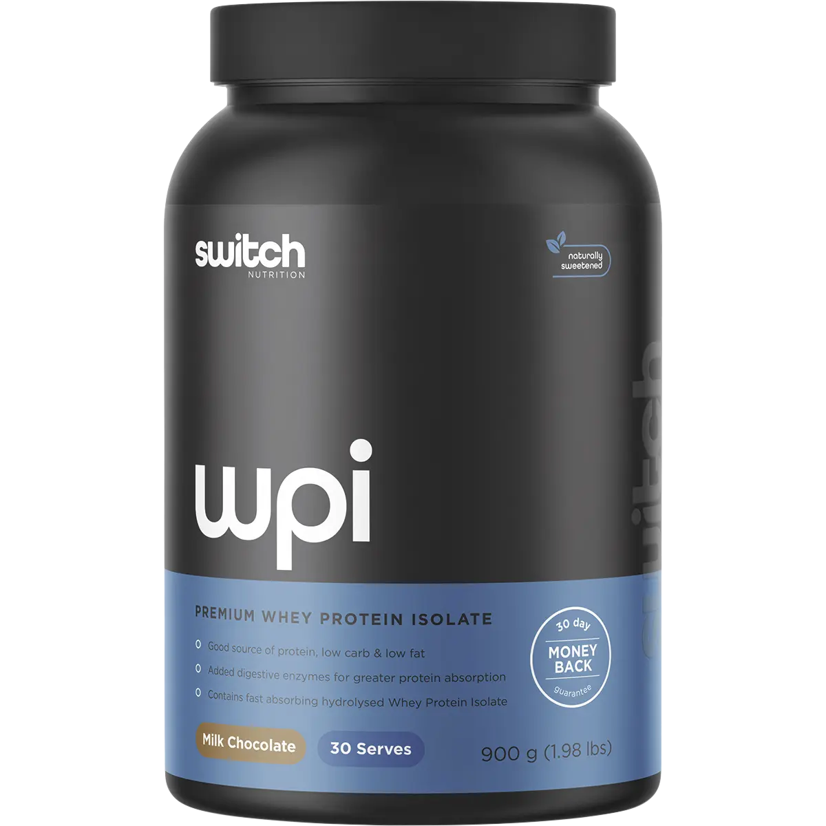 Switch Nutrition WPI Premium Whey Protein Isolate Milk Chocolate 900g by Switch Nutrition