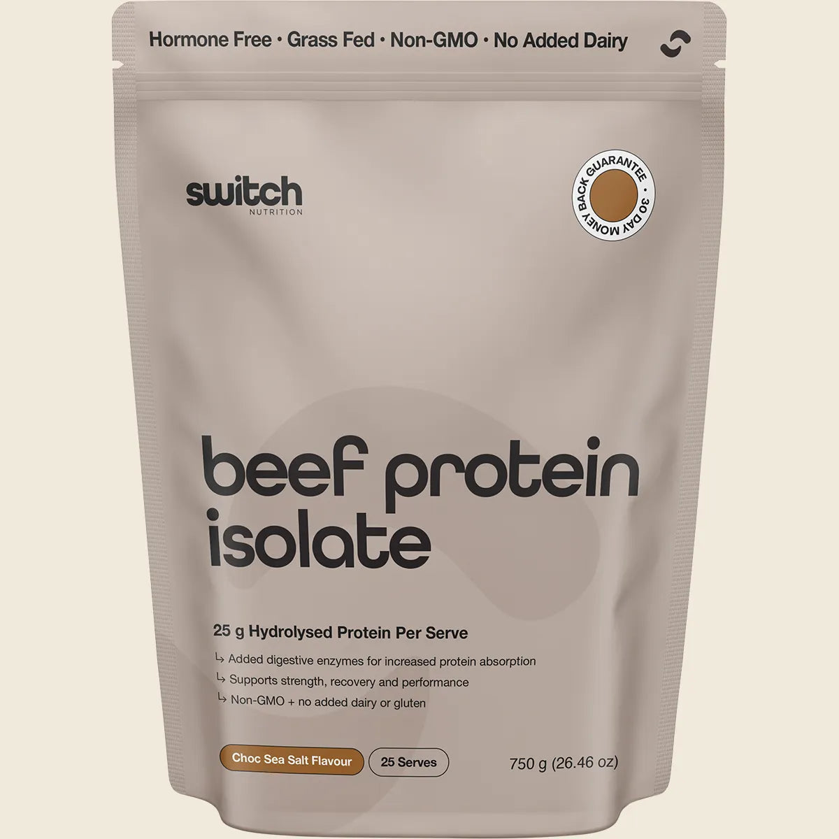 Switch Nutrition Beef Protein Isolate Chocolate Sea Salt Switch Nutrition