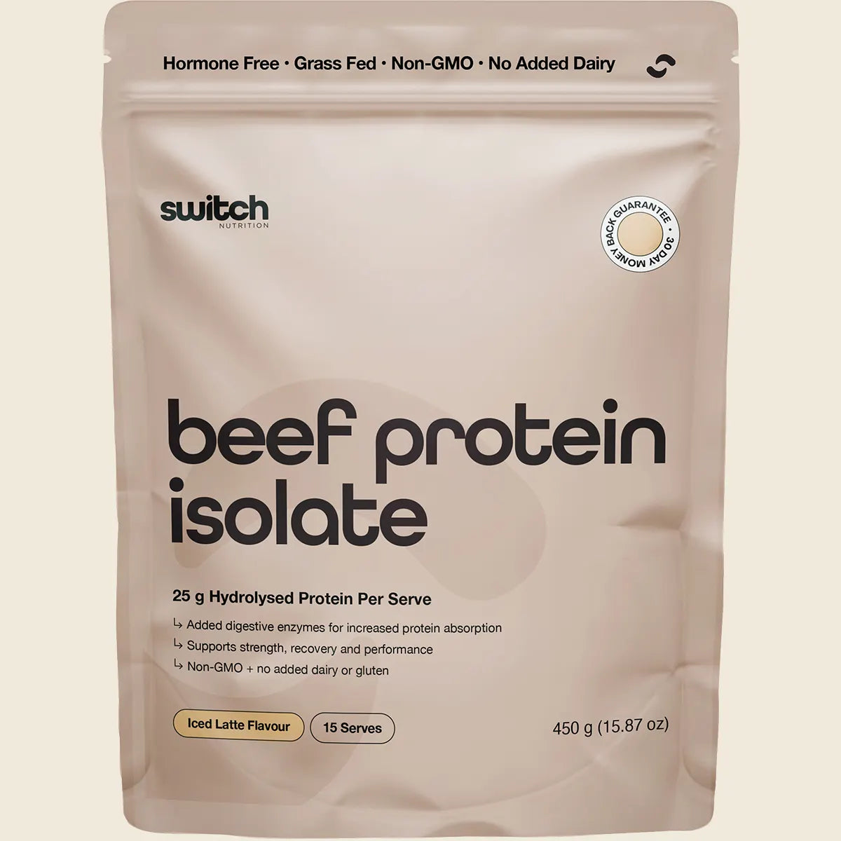 Switch Nutrition Beef Protein Isolate Iced Latte Switch Nutrition